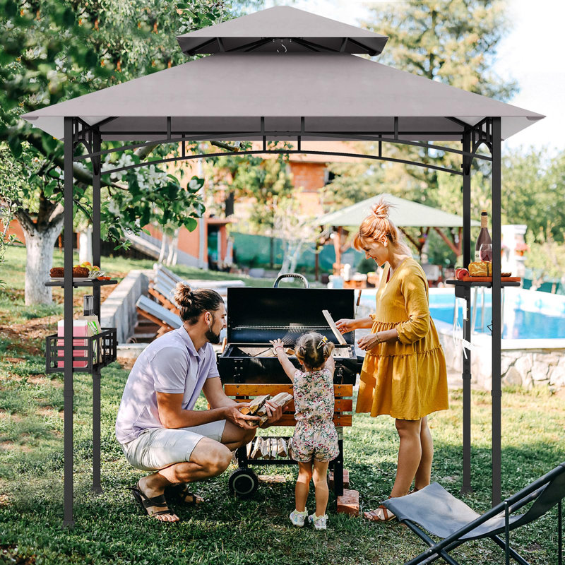BBQ Grill Gazebo, Grey