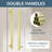 50-54 In. W X 74 In. H Semi-Frameless Double Sliding Shower Door With 1/4 In. Clear Tempered Glass In Brushed Gold-129616450