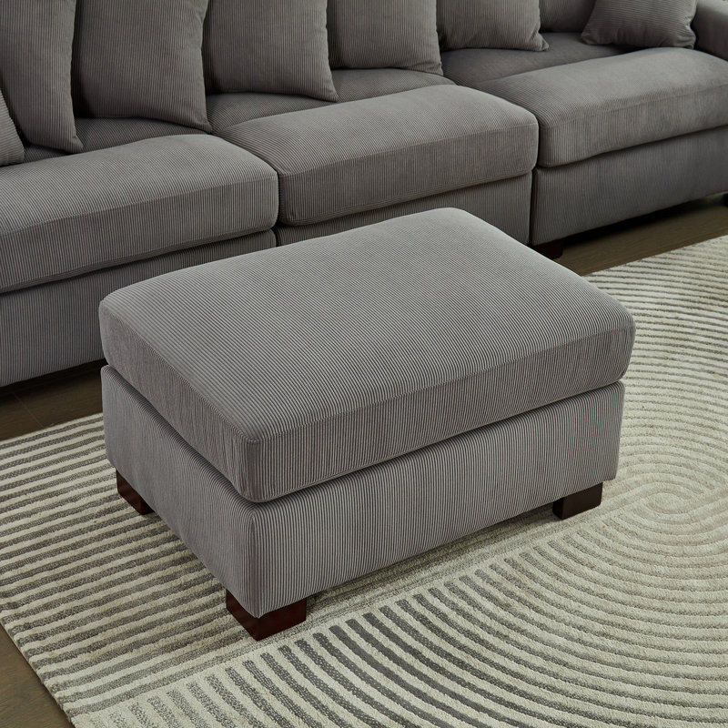 Canapé modulaire Basic, canapé modulaire, canapé convertible surdimensionné à 5 places en forme de L et de U, tissu en velours côtelé