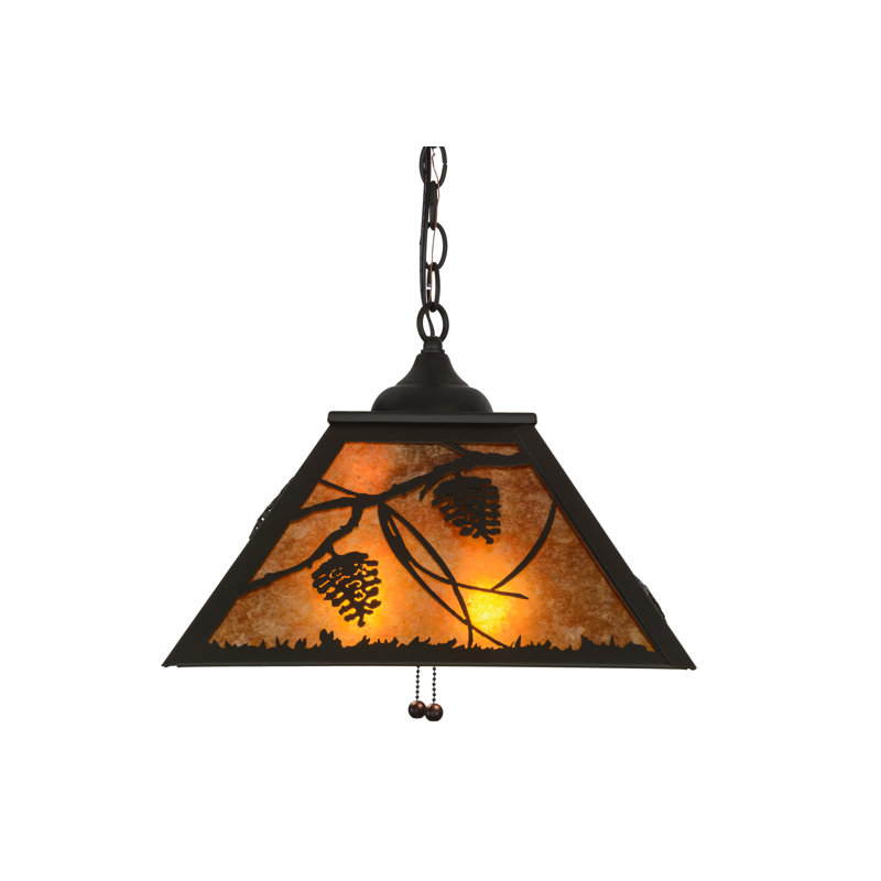 Luminaire suspendu pour 2 lumières unique, Bronze huilé