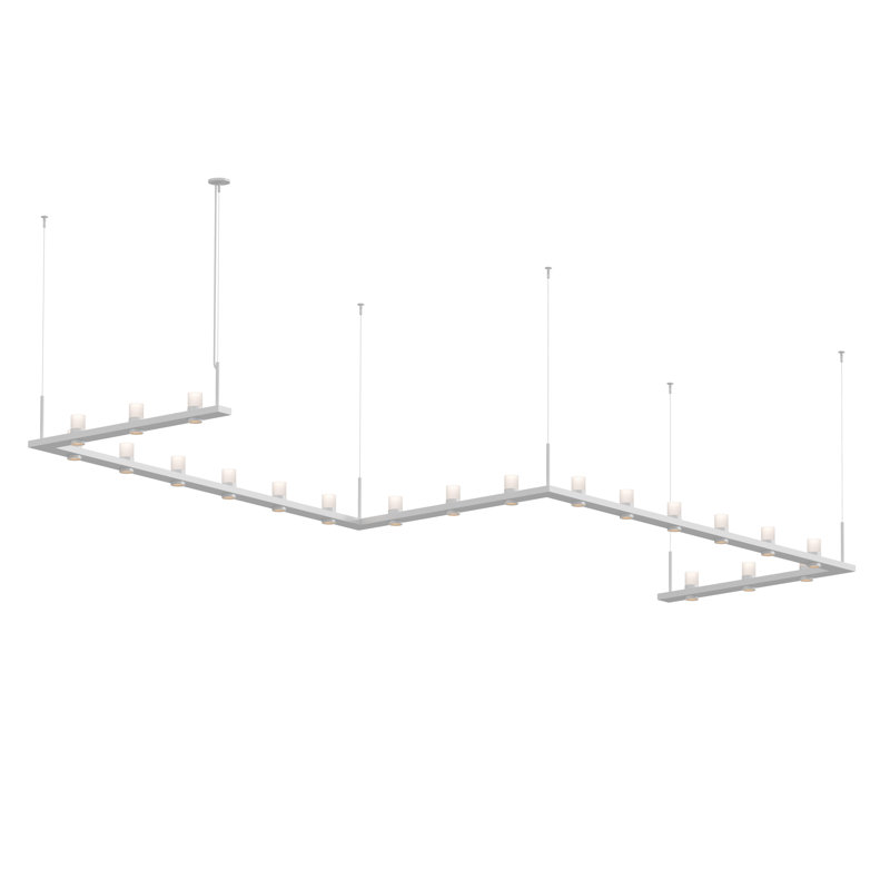 Intervals® 21 - Light LED Pendant, Satin White, Etched