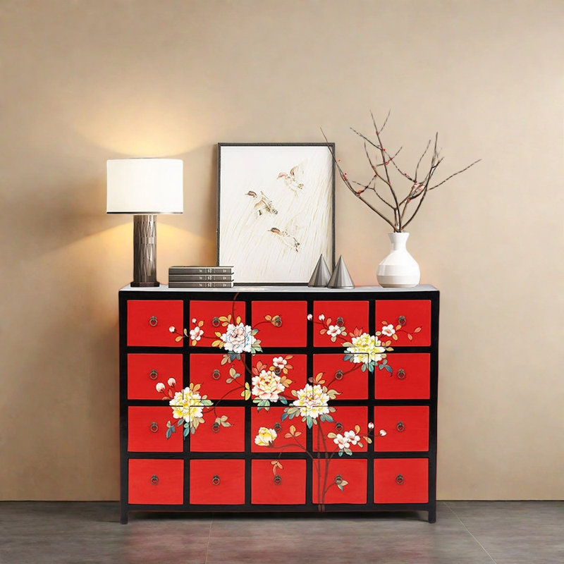 Hand-Painted Entryway Cabinet