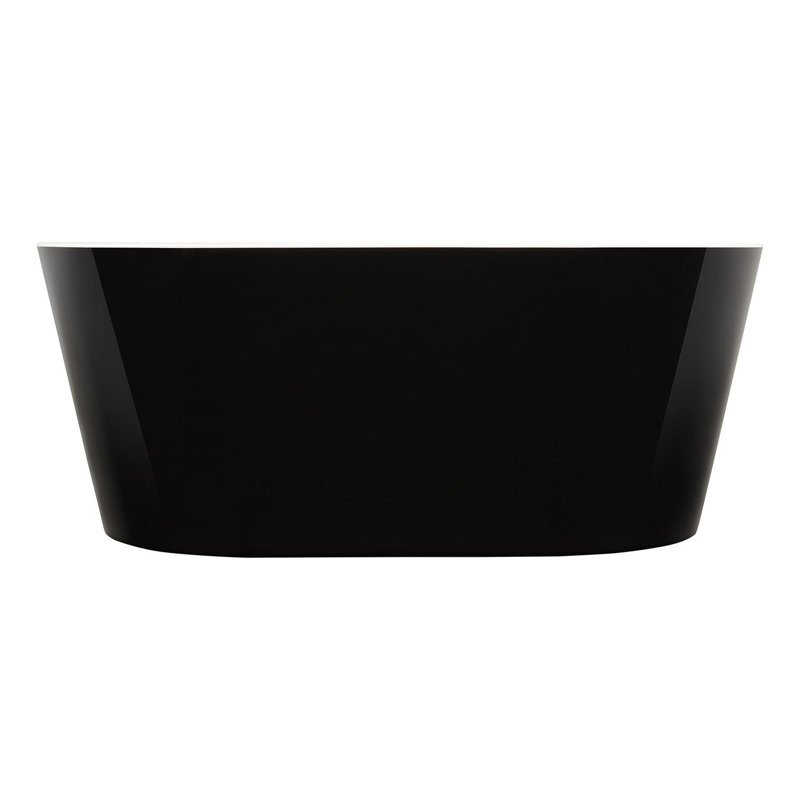 59" Eden Acrylic Freestanding Tub With Foam, Smooth Black