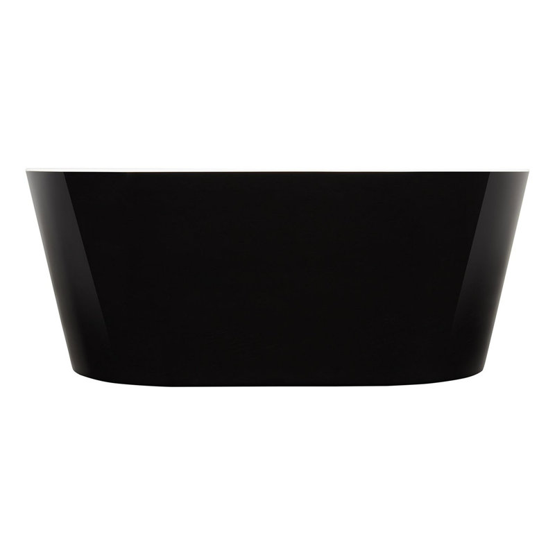 67" Eden Acrylic Freestanding Tub, Smooth Black
