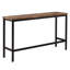 Ensemble de table de salle à manger brun compact avec acier et panneau de fibres à densité moyenne, moderne pour la cuisine
