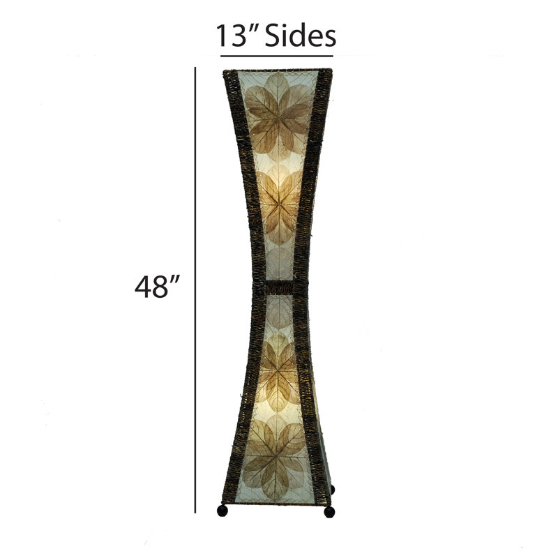 Lampe sur pied colonne 48 po Conrado, Naturel