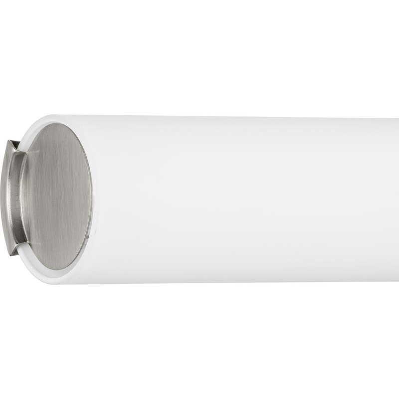 Barre d'éclairage de salle de bain 1 lumière DEL Afsaar, Nickel brossé