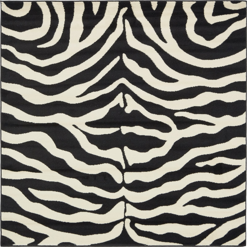 Testerman Animal Print Indoor Rug, Square 5'4"