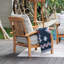 Chaise de patio en teck avec coussins Summerton-1834753666