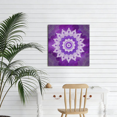 Conception mauve mauve mauve, art mural en bois encastré, L 16 x l 16