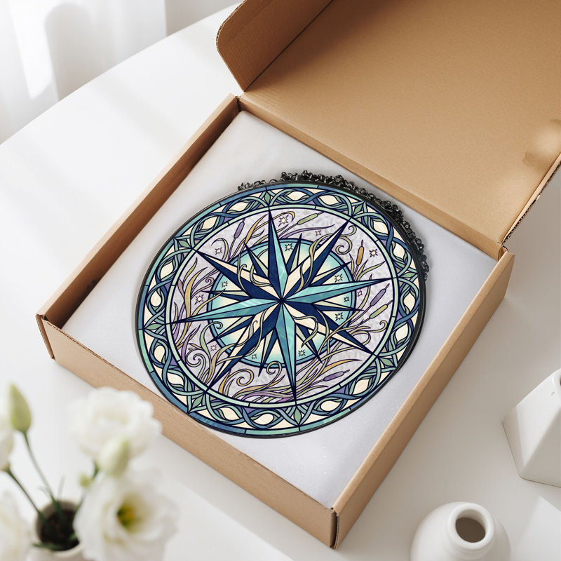 Panneau de vitrail en verre coloré, 7,8 heures, H 7,8 po