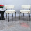 Ensemble de 4 chaises de salle à manger modernes blanches, revêtues de velours, pour la cuisine et la maison