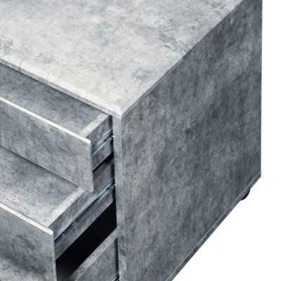 Classeur pratique en placage gris