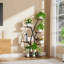 Tablettes de plante 41 po en métal, support à plante d'intérieur avec lumières de croissance - étagère à plante à 7 niveaux d'intérieur
