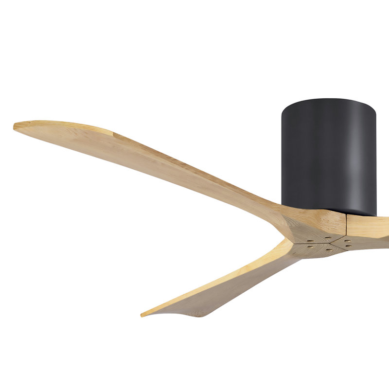 Irene Ceiling Fan, Light Maple Tone, 72", Matte Black