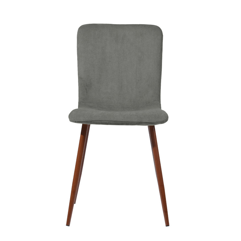 Cleverly 48cm H Polyester Blend Upholstered Side Chair, Grey