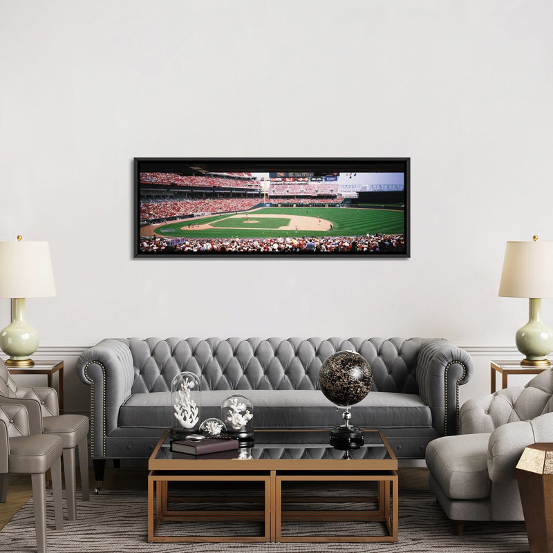 «Great American Ballpark First Base Line Cincinnati Oh», reproduction de photo sur toile, H 20 po x l 60 po x P 1,5 po