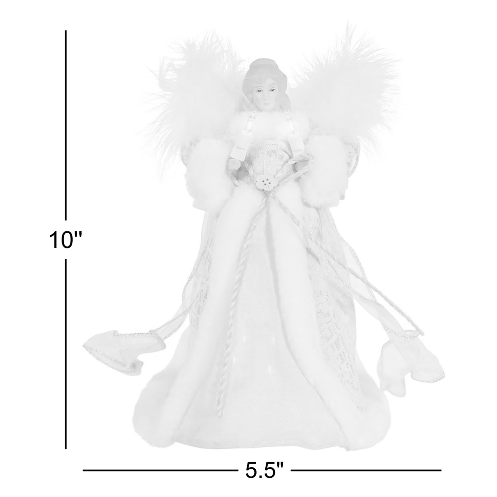 Kurt Adler 10-Light Natural Angel Treetop