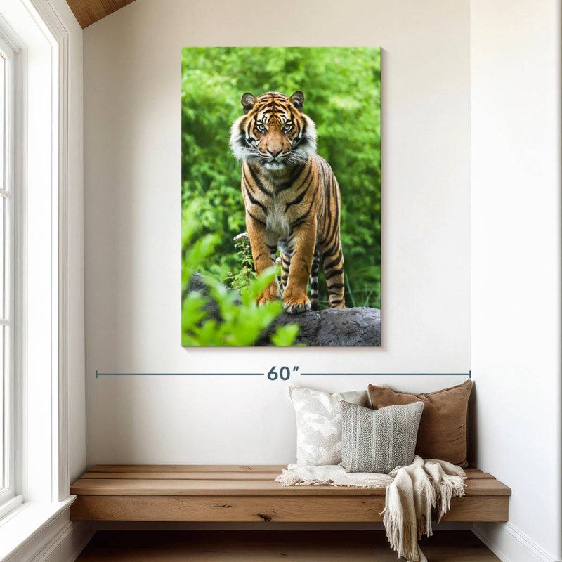 Tigre de Brampt dans la forêt verte, H 48 po x l 32 po