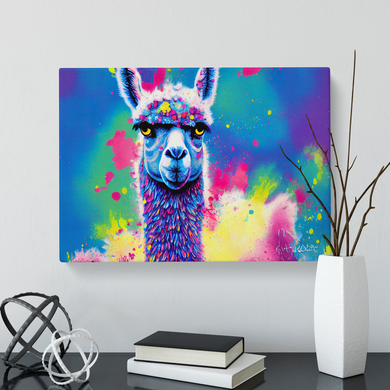Llama Splash Vol.1 Abstract - Wrapped Canvas, 50cm H x 76cm W x 3cm D