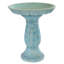 Ashil Freestanding Ceramic Bird Bath with UV Resistant Blue Finish Ashil