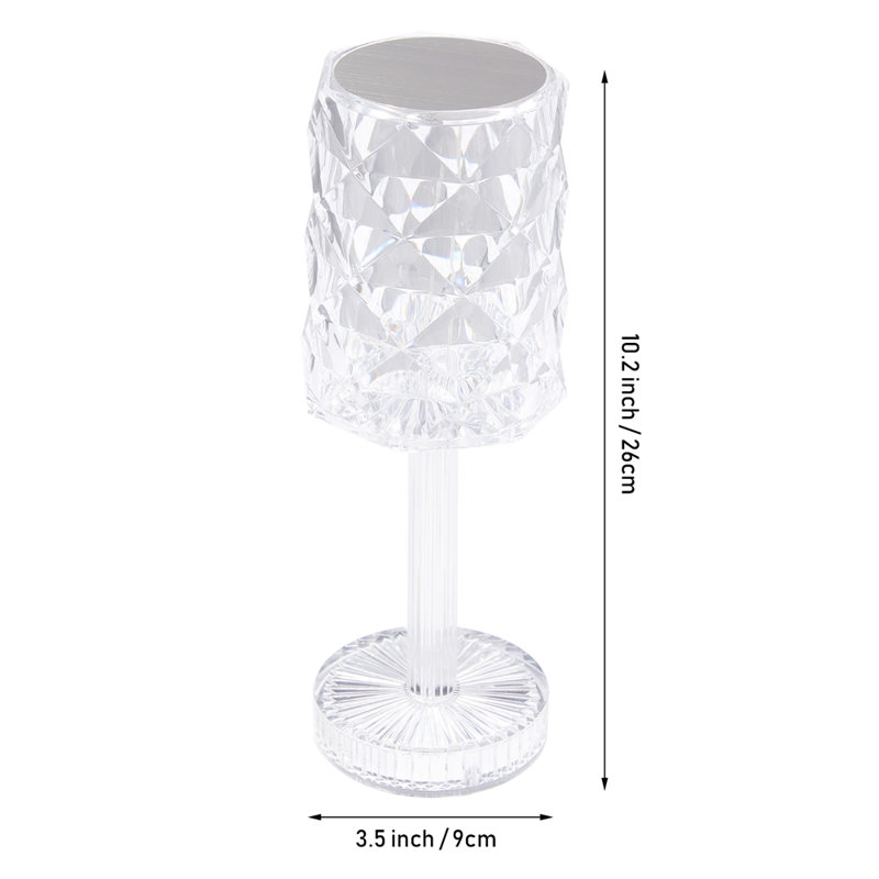 Acrylic Diamond pattern LED Table Lamp with Remote Control