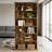 Storage Cabinet,Farmhouse Style Display Shelves,Spacious Bookshelf