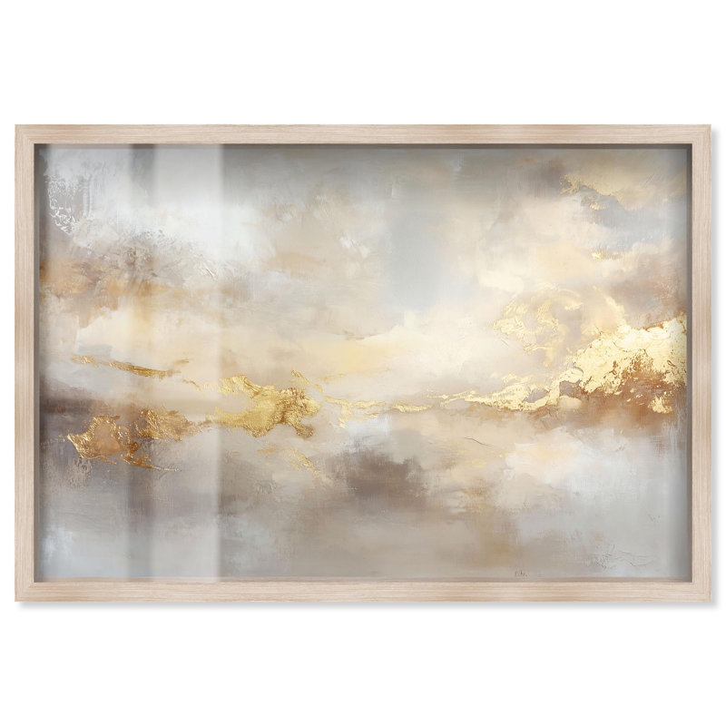 Décoration murale bohème Soft Shimmer III par Art Remedy, cadre blond, 36 x 24, H 25 po x l 37 po, Cadre blond