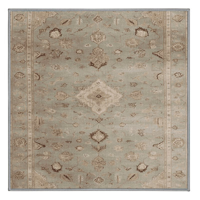 Tapis gris Afyon lavable à la machine
