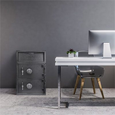 1.62 Cubic Ft Digital Keypad Two-Lock Depository Safe For Secure Deposits