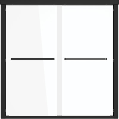 Maynor 56'' - W x 56'' H Bypass Door Framed Tub Door with