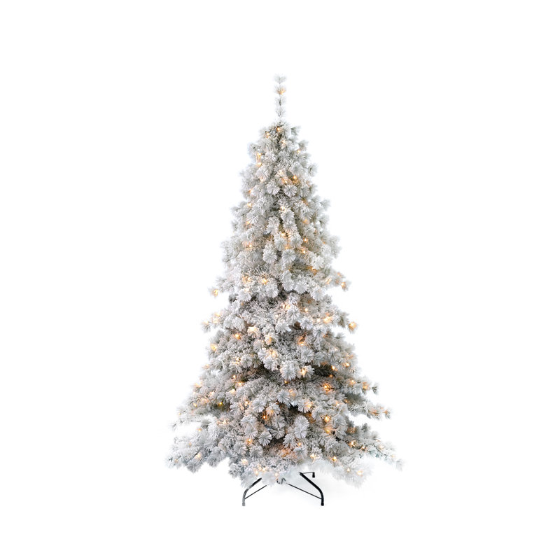 Arbre de Noël artificiel éclairé - Comprend un sac de rangement pour arbre et une télécommande, 6.5'