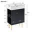 Meuble-lavabo 21,6 po, armoire combinée, meuble de rangement pour salle de bain, lavabo simple en céramique, rangement à gauche-1392515692