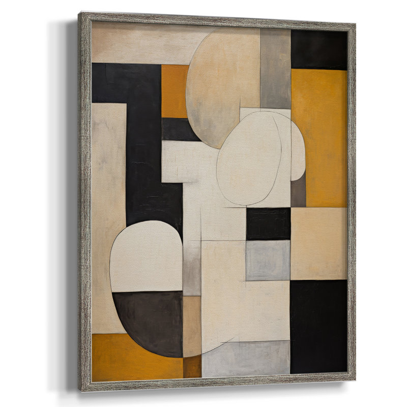 ABSTRACT Series CDXCV III, reproduction d'art encadrée - bois massif, H 15 po x l 12 po
