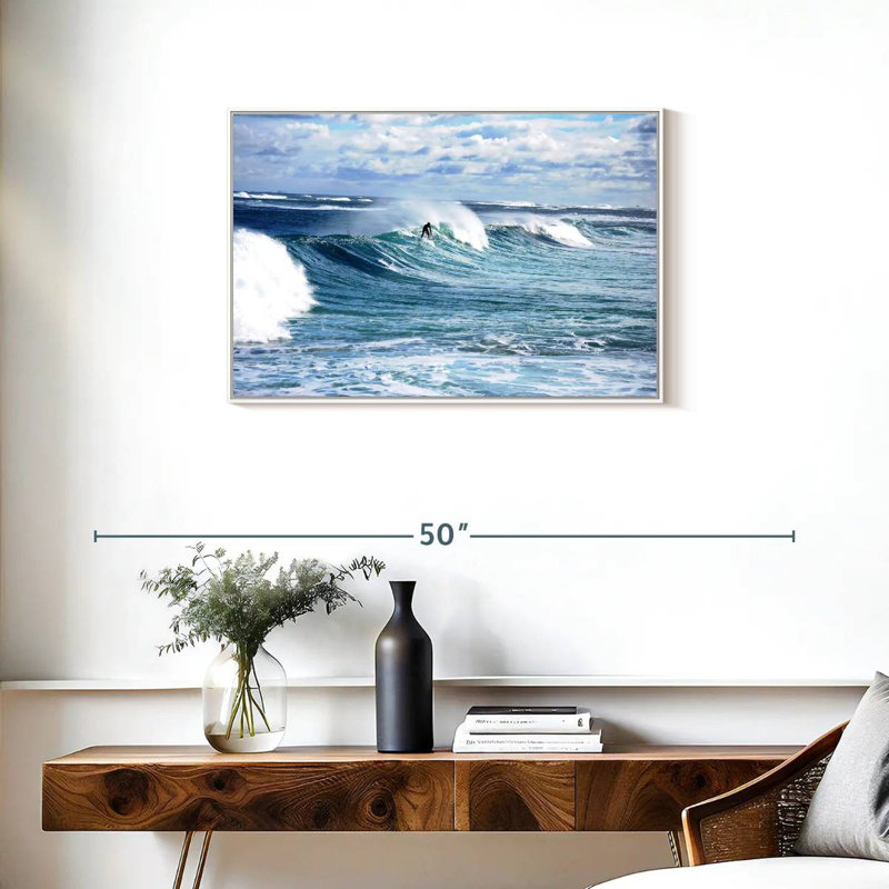 Margaret River Surfer, 31 po x 21 po, Cadre flottant blanc