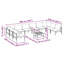 Garden Sofa Set with Cushion Steel Outdoor Furniture Modern Patio