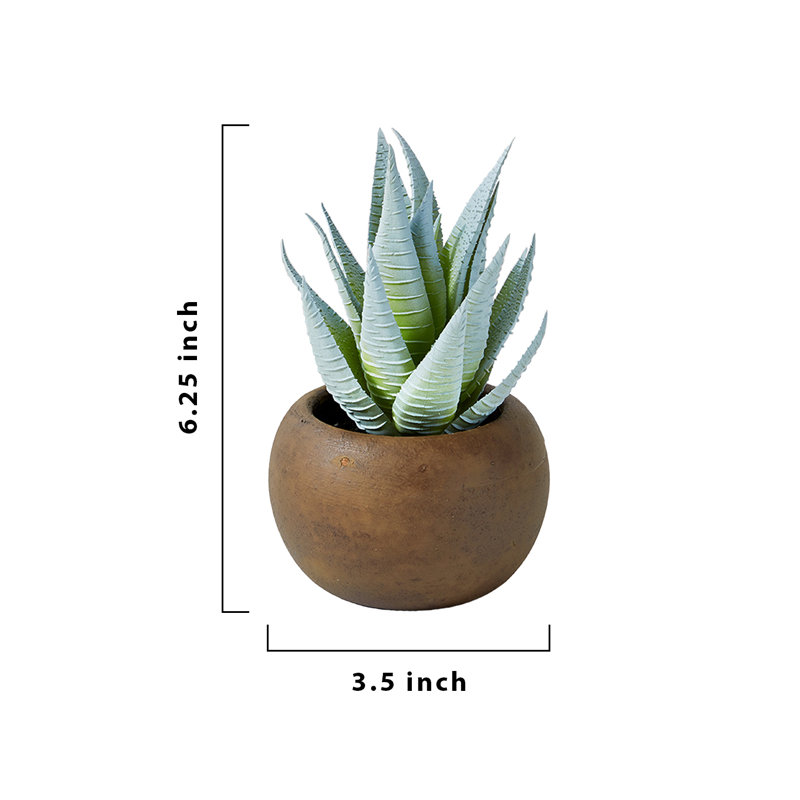 6.25'' Faux Succulent Plant in Stone Pot