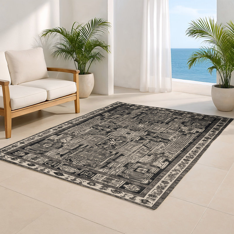Tapis intérieur et extérieur ArtDeco, Rectangulaire 2 pi x 3 pi