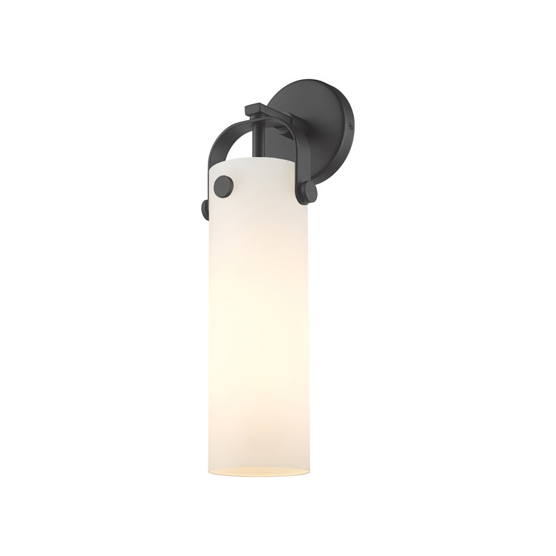 Erie Armed Sconce, Matte White, Matte Black