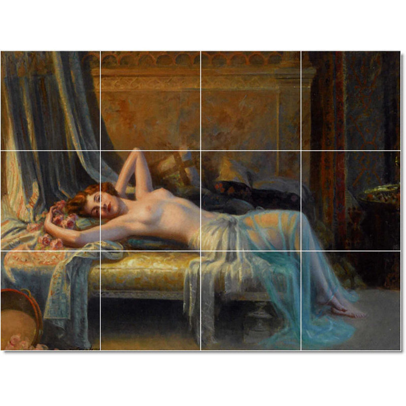 Carreau de peinture murale 48 po x 36 po 12 po x 12 po, Delphin Enjolras nue W22386
