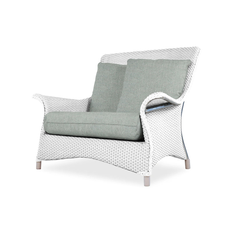 Mandalay Outdoor Lounge Chair, White, Demo Oatmeal