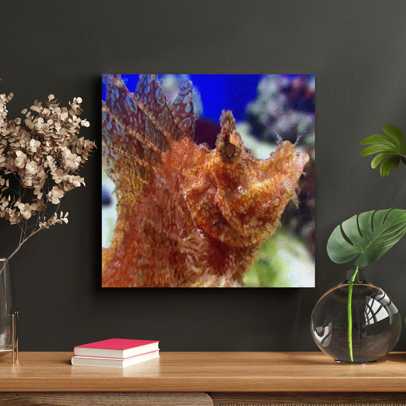 " Selective Focus Of Brown Sea Creature " Painting Print, 32" H x 32" W