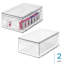 Tiroir de rangement de cuisine empilable iDesign - Bac coulissant coulissant pour réfrigérateur, garde-manger, sous-évier ou armoire