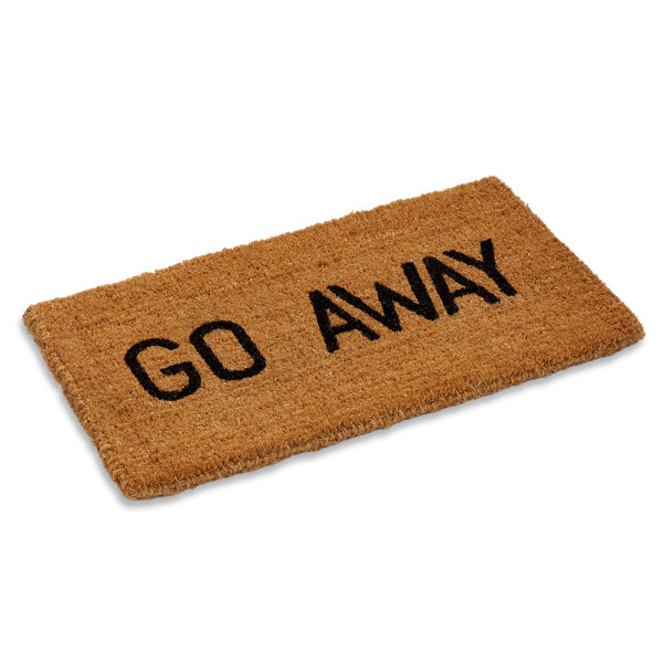 Go Away, Winter Outdoor Coir Door Mat 