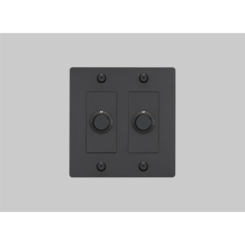 2G Dimmer / LED / Linear / Without Logo, Black, 2 Gang