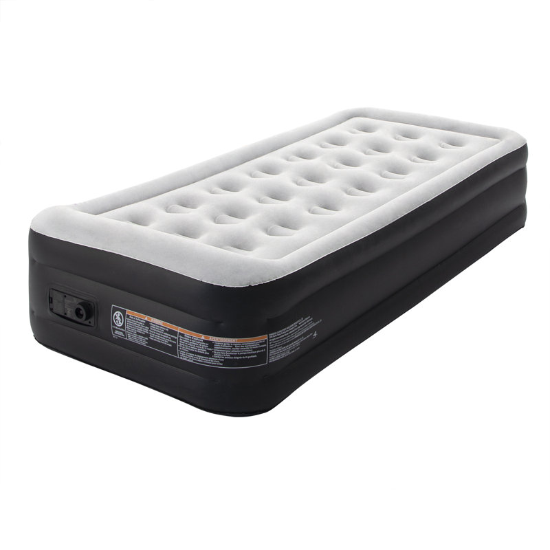 Matelas gonflable Montegut avec pompe CA intégrée, Lit simple