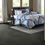 Ensemble de literie de luxe 7 pièces, satin de coton, motif damassé élégant, grand lit