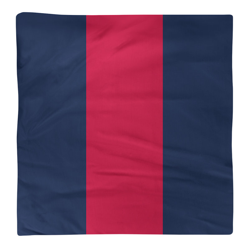 Cotton No Pattern Square Napkin, Navy Blue/Scarlet Red