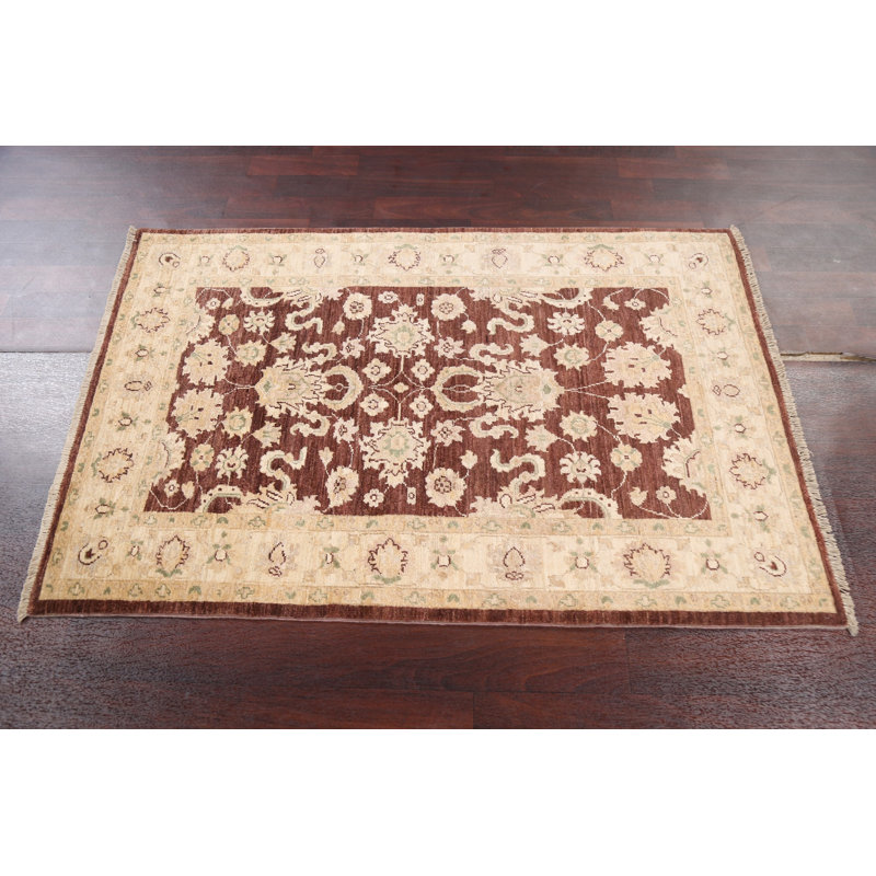 Tapis en laine végétal Chobi Peshawar noué à la main 3 x 5