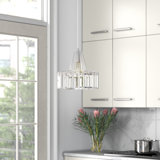 Brecksville 1 - Light Single Drum Pendant with Crystal Accents